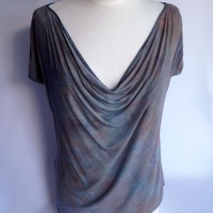 Modal Jersey Top -Grey/Brown Xlarge Hand Dyed